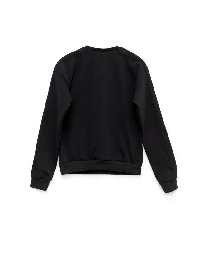 Women's sweatshirt LD 1051, s.170-92, shiny black - 4