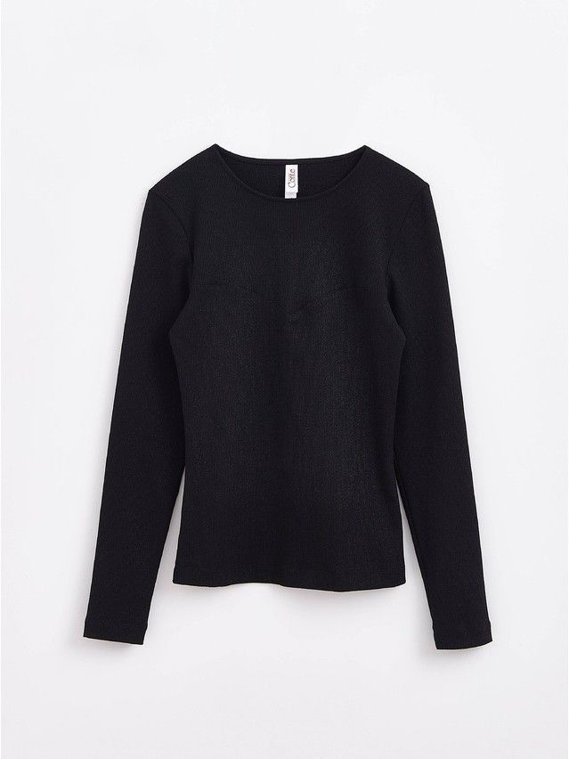 Women's polo neck shirt CONTE ELEGANT LD 1393, s.170-92, black - 1