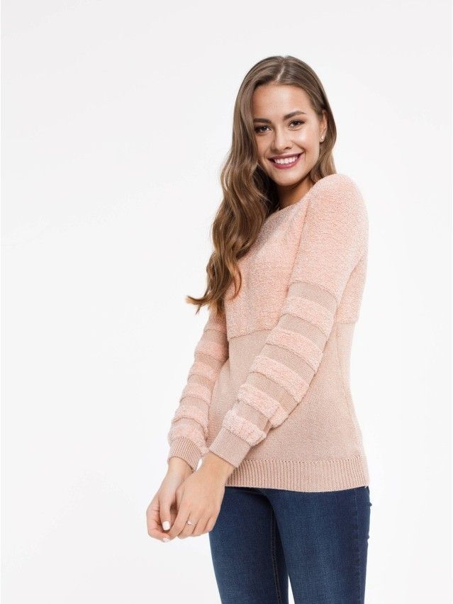 Women's polo neck shirt CONTE ELEGANT LDK041, s.170-84, ash pink - 1