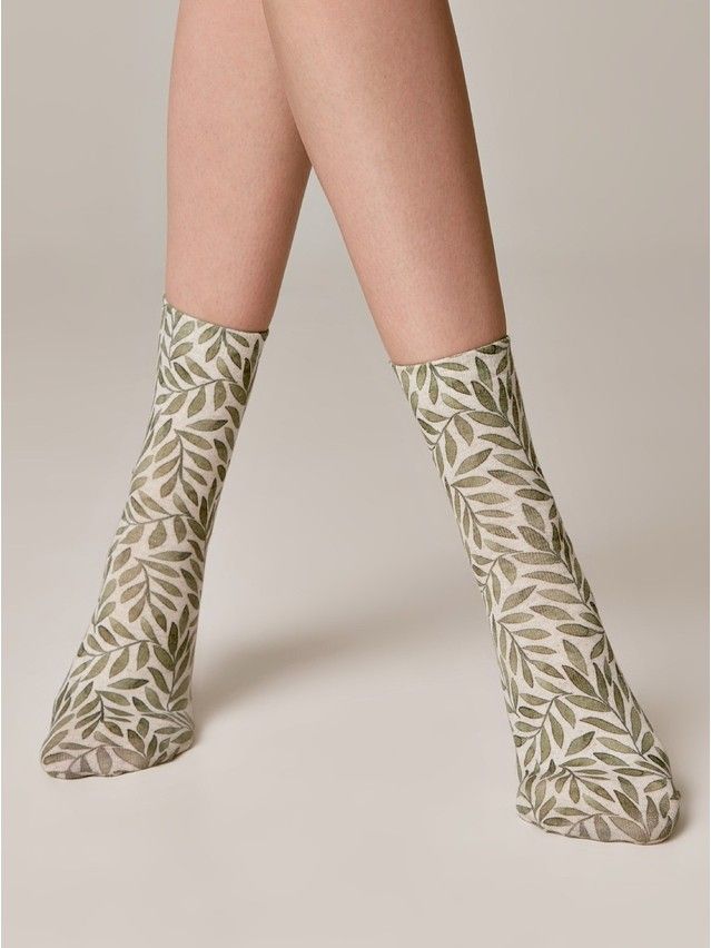 Women's socks CONTE ELEGANT FANTASY, s.23-25, 396 khaki - 4