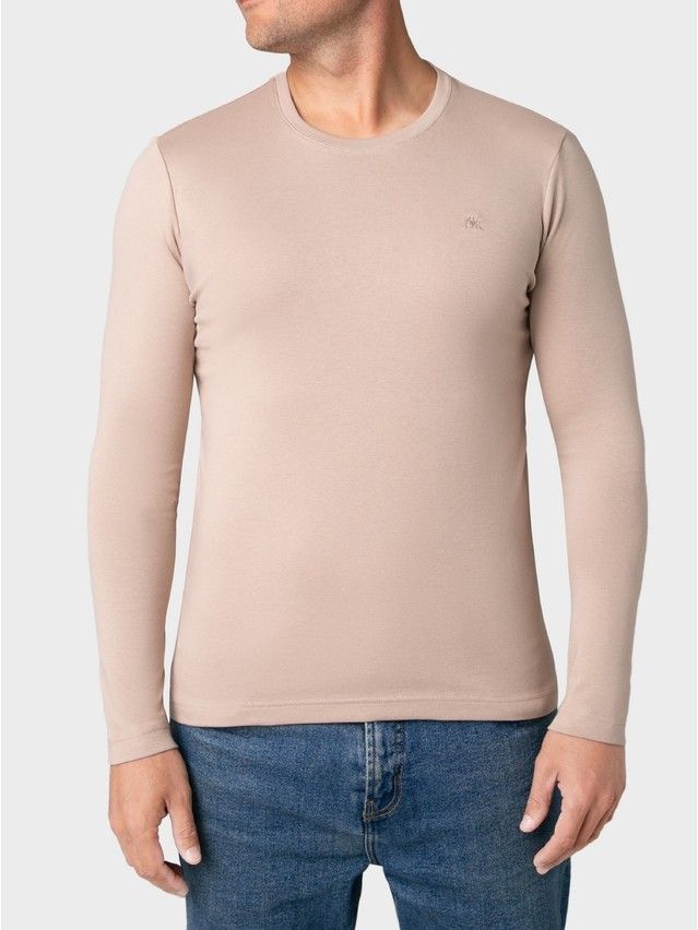 Men's polo neck shirt DiWaRi MD 695, s.170,176-100, light cappuccino - 1