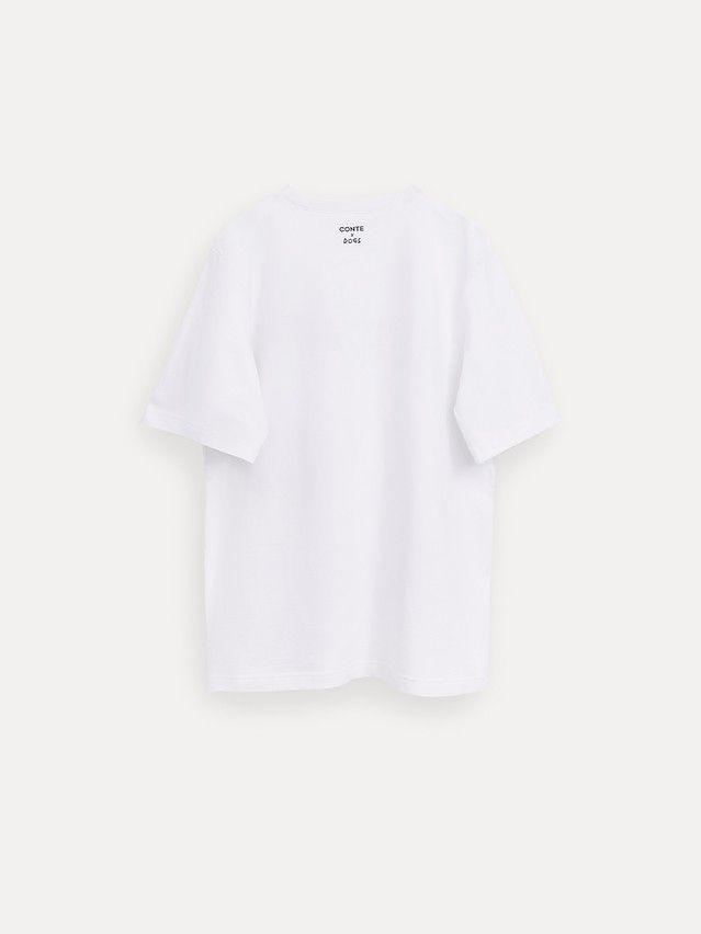 Women's polo neck shirt CONTE ELEGANT LD 3036, s.170-92, white-my dog - 4