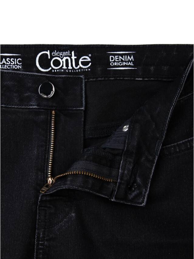 Denim trousers CONTE ELEGANT CON-57, s.170-102, black - 6