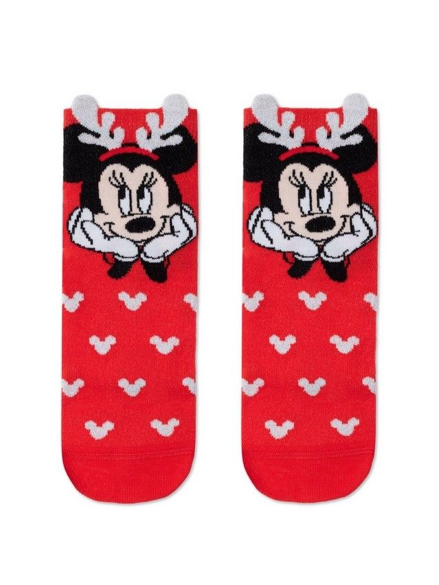 Children's socks CONTE-KIDS NEW YEAR DISNEY, s.30-35, 646 red - 2