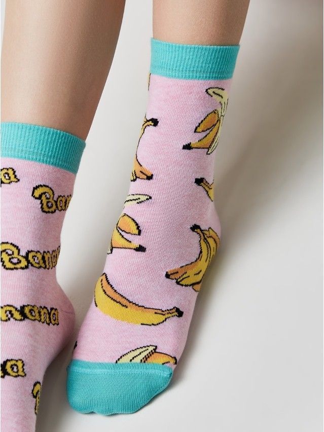 Women's cotton socks HAPPY 18C-227SP, s. 36-39, 166 light pink - 6