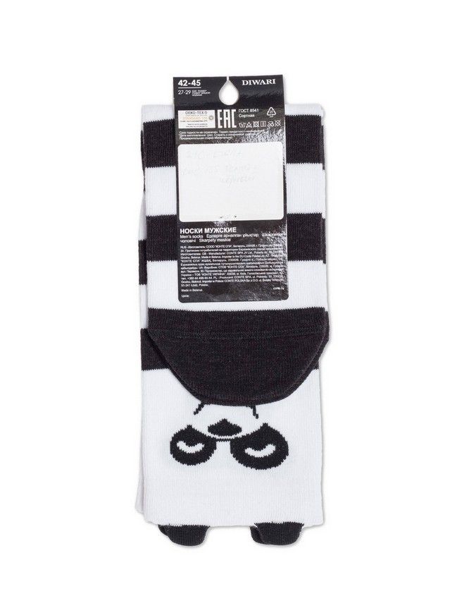 Men's socks DiWaRi FAMILY LOOK, s.27-29, 155 white-black - 3