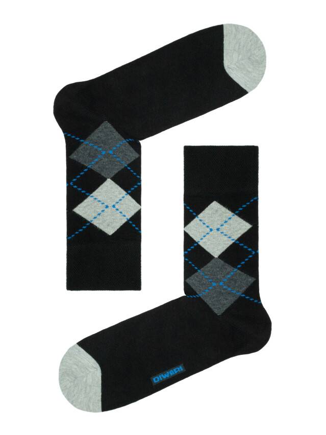 Men's socks DiWaRi HAPPY, s. 40-41, 032 black-turquoise - 1