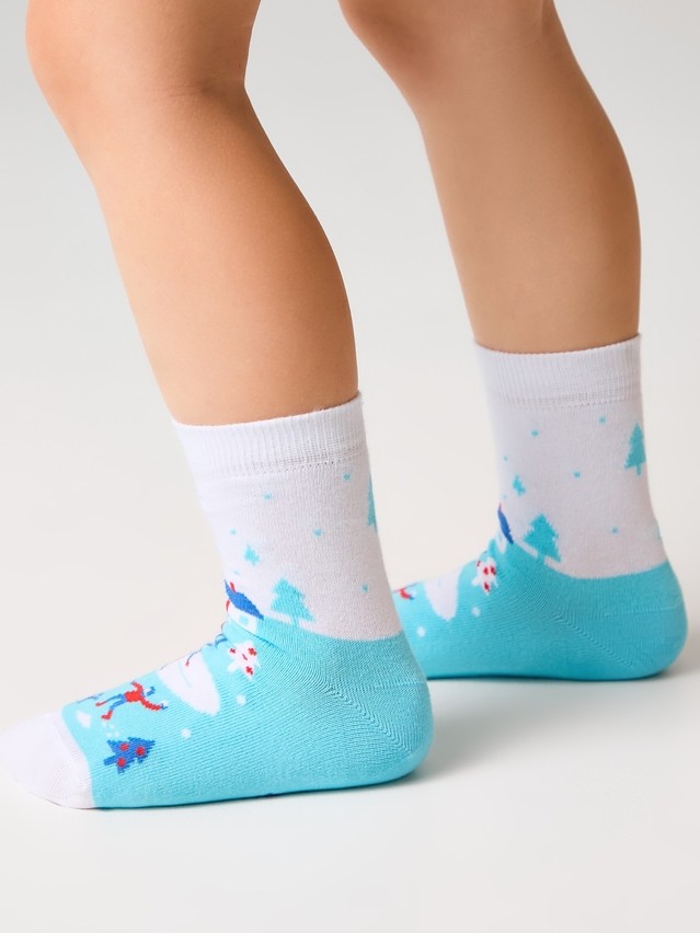 Children's socks CONTE-KIDS NEW YEAR, s.16-18, 1025 turquoise - 3