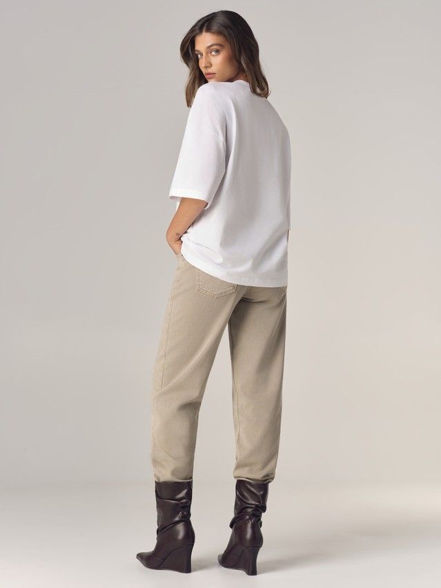 Women's polo neck shirt CONTE LD 3468, s.170-88, white-aster - 2