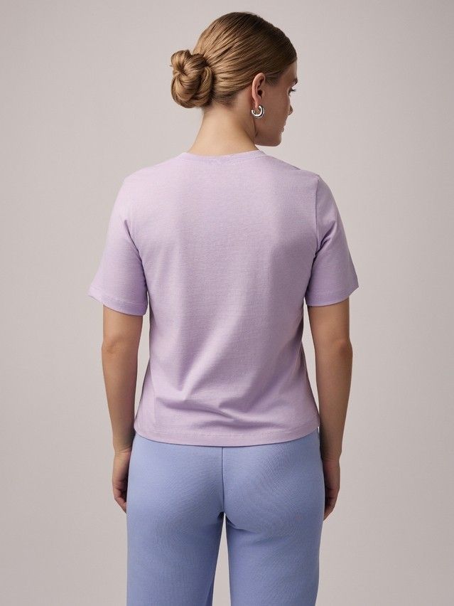 Women's polo neck shirt CONTE ELEGANT LD 2951, s.170-100, lavender-daisy - 3
