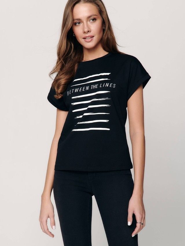 Women's polo neck shirt CONTE ELEGANT LD 1223, s.170-100, black - 2