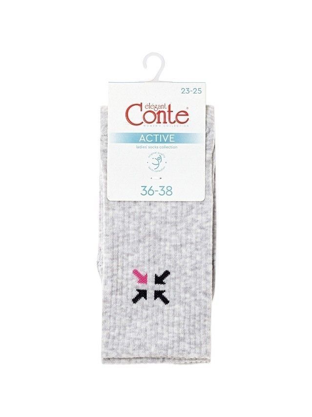 Women's socks CONTE ELEGANT ACTIVE, s.23-25, 706 light grey - 4
