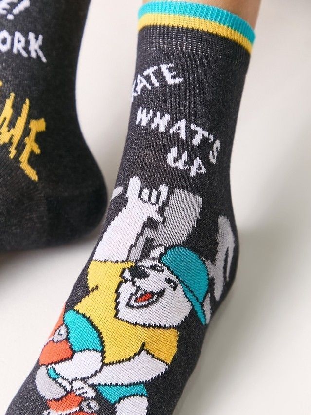 Children's socks Cheerful legs 17S-10SP, s.30-32, 479 black - 3