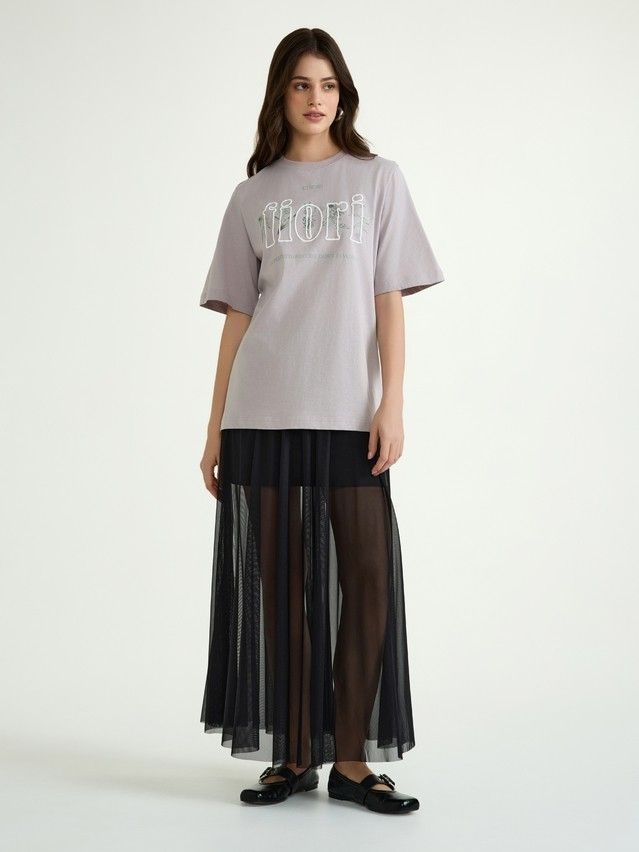 Women's polo neck shirt CONTE ELEGANT LD 3036, s.170-92, coffee-fiori - 4