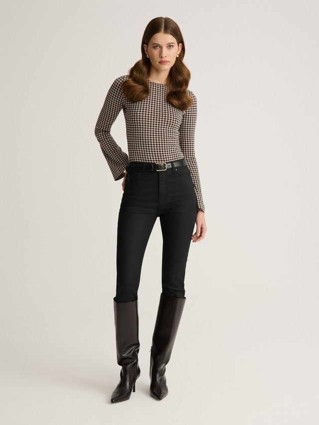 Women's bodysuit CONTE ELEGANT LBD 3145, s.170-84-90, beige-dogtooth - 1