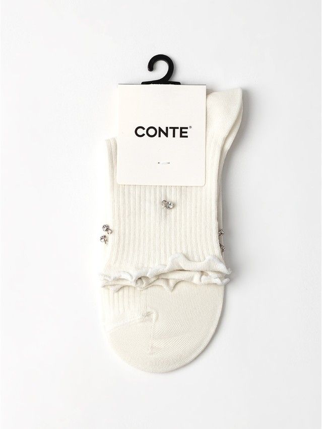 Women's socks CONTE, s.23-25, 1157 milky - 9
