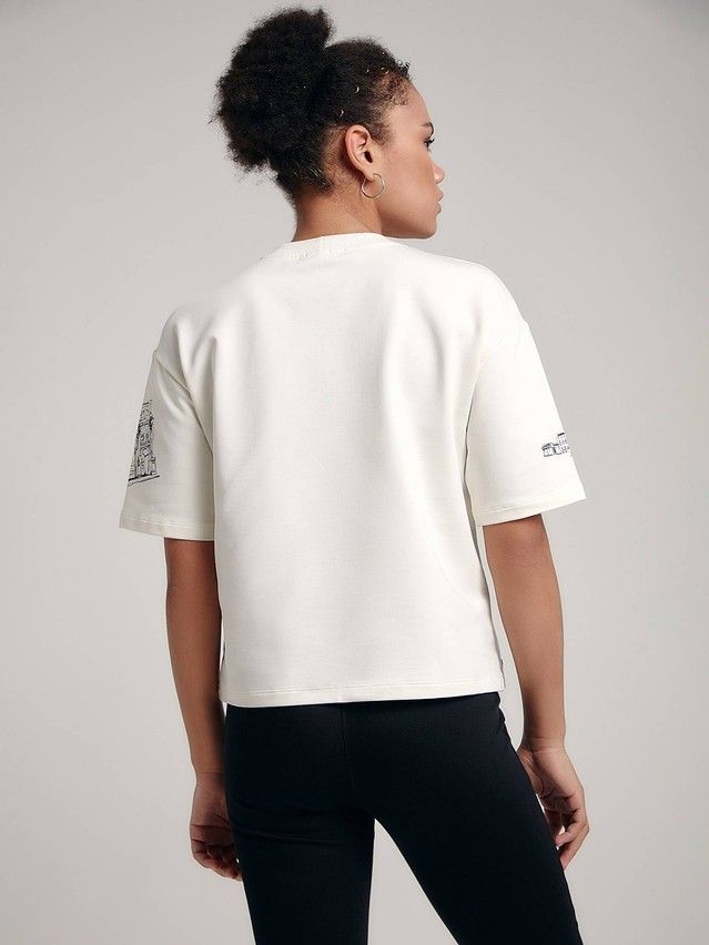 Women's polo neck shirt CONTE ELEGANT LD 1634, s.170-92, ecru - 3