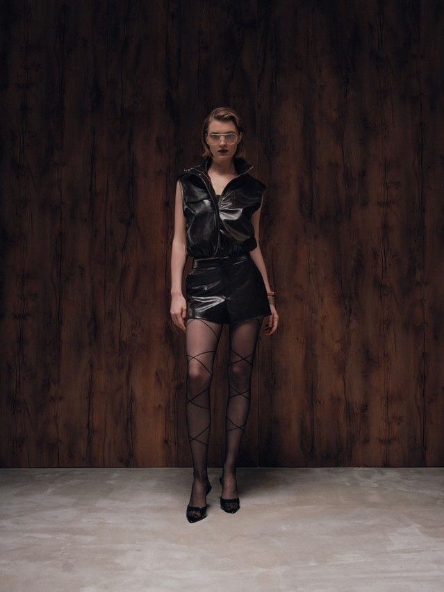 Women's tights CONTE ELEGANT GEOMETRY, s.2, nero - 2