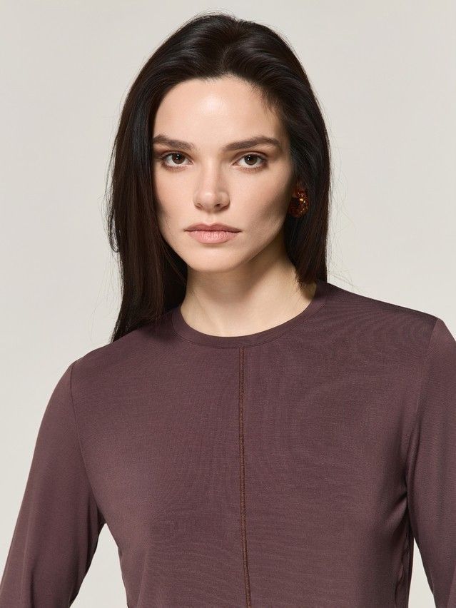 Women's polo neck shirt CONTE LD 3506, s.170-84, chocolate - 4