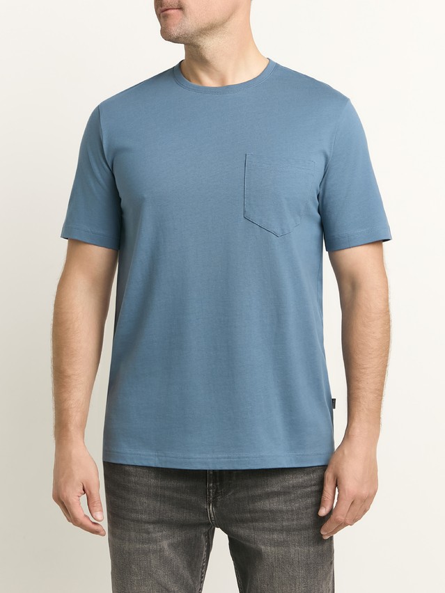 Men's polo neck shirt DIWARI BASIC MEN MD 4027, s.176,182-92, blue - 1