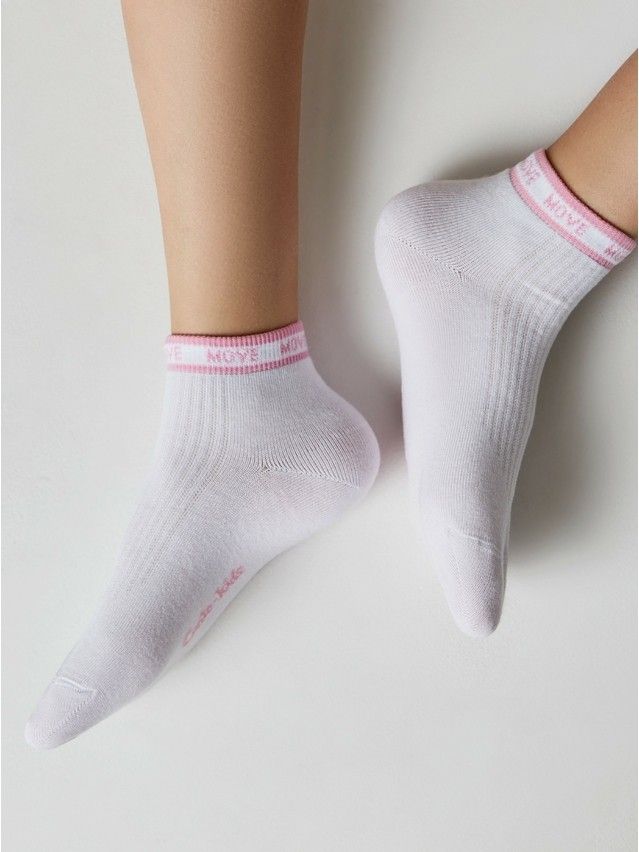 Children's socks CONTE-KIDS ACTIVE, s.16, 580 white-pink - 2