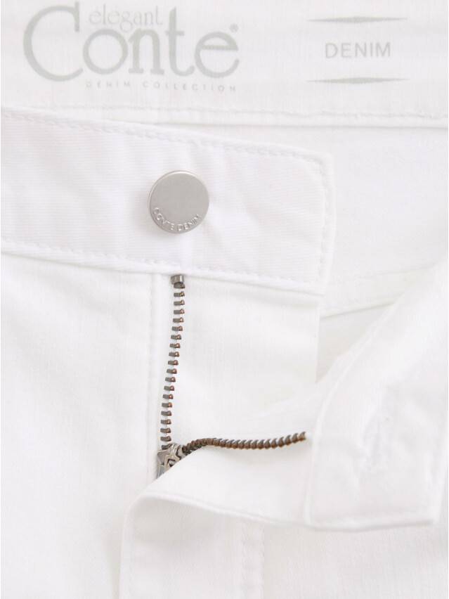 Denim trousers CONTE ELEGANT CON-419, s.170-102, white - 9