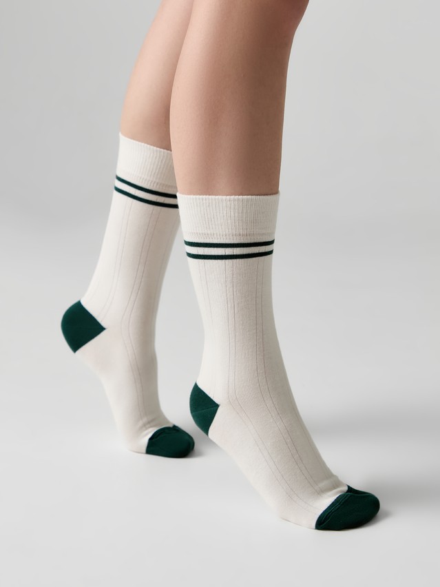 Women's socks CONTE ELEGANT SPORT, s.23-25, 1104 milky-green - 3