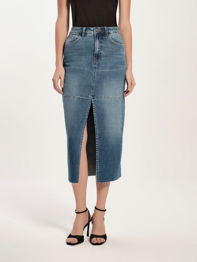 Denim skirt CONTE ELEGANT CON-764, s.170-90, blue - 4