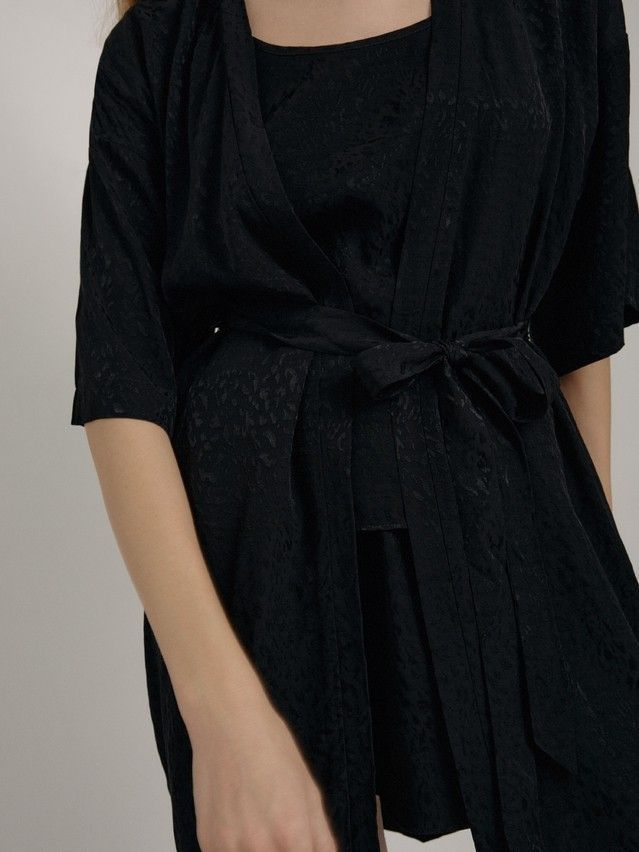 Women's dressing gown CONTE ELEGANT LEO LHW 2928, s.170-84-90, black - 5
