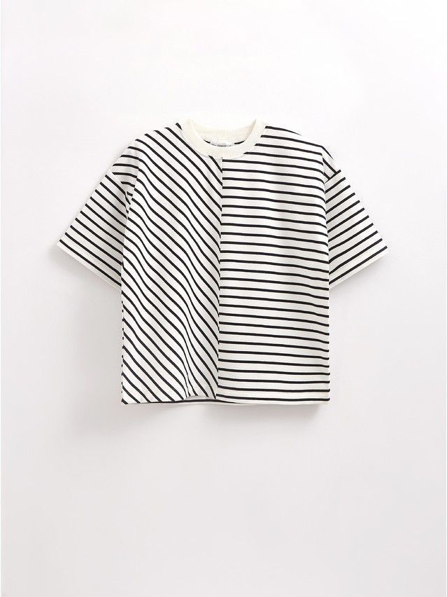 Women's polo neck shirt CONTE ELEGANT LD 2572, s.170-92, white-black - 5