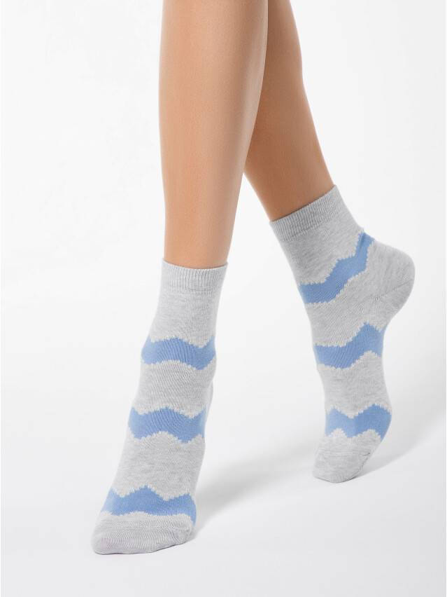 Women's socks CONTE ELEGANT CLASSIC, s.23, 065 grey-dark blue - 1