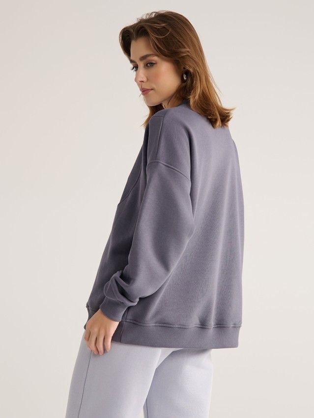 Women's polo neck shirt CONTE ELEGANT LD 2834, s.170-92, graphite - 3