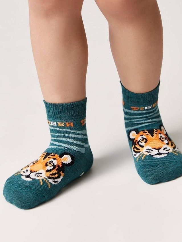 Children's socks TIP-TOP (anti-slip) 7S-54SP, s. 18-20, 474 dark turquoise - 1
