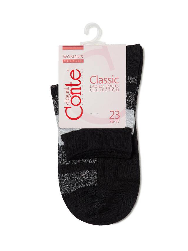 Women's socks CONTE ELEGANT CLASSIC, s.23, 082 black - 3