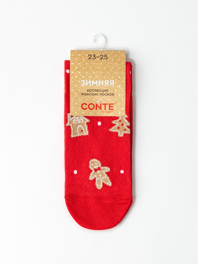 Women's socks CONTE ELEGANT NEW YEAR, s.23-25, 1023 red - 4