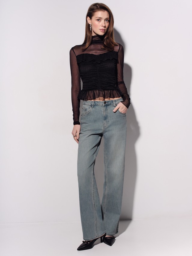 Women's polo neck shirt CONTE LD 3408, s.170-88, black - 4