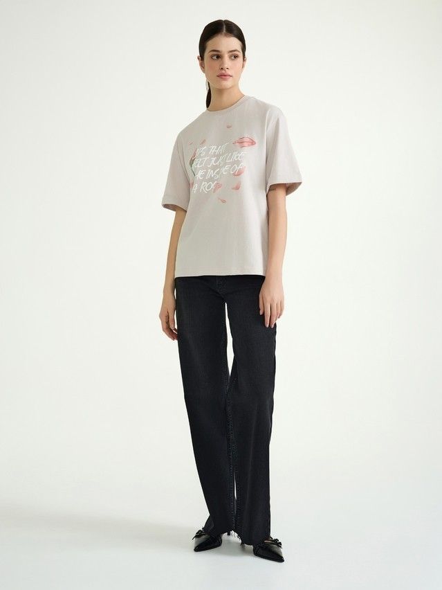 Women's polo neck shirt CONTE ELEGANT LD 3037, s.170-92, beige-lips - 1