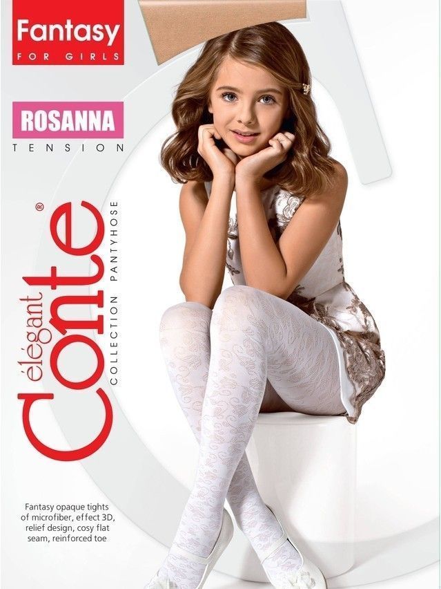 Fancy children's tights CONTE ELEGANT ROSANNA, s.104-110, lavanda - 3