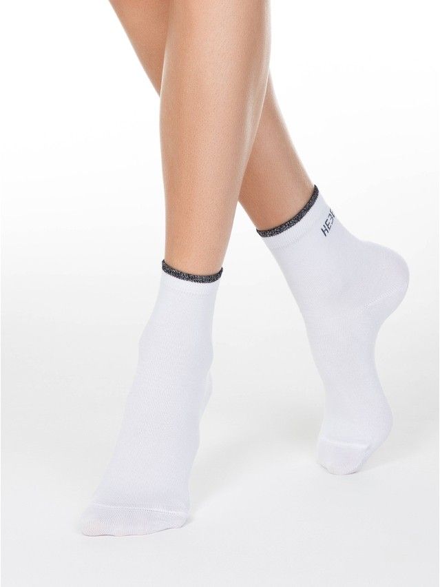 Women's cotton socks FANTASY (Lurex) 15С-21/1SP, rives. 36-37, 183 white - 2