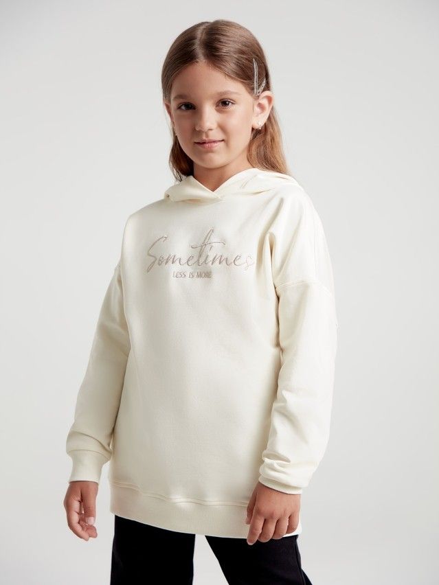Polo neck shirt for girls CONTE ELEGANT DD 1452, s.104,110-56, off-white - 4