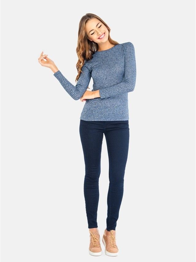 Women's polo neck shirt CONTE ELEGANT LD 686, s.158,164-84, dark blue - 1