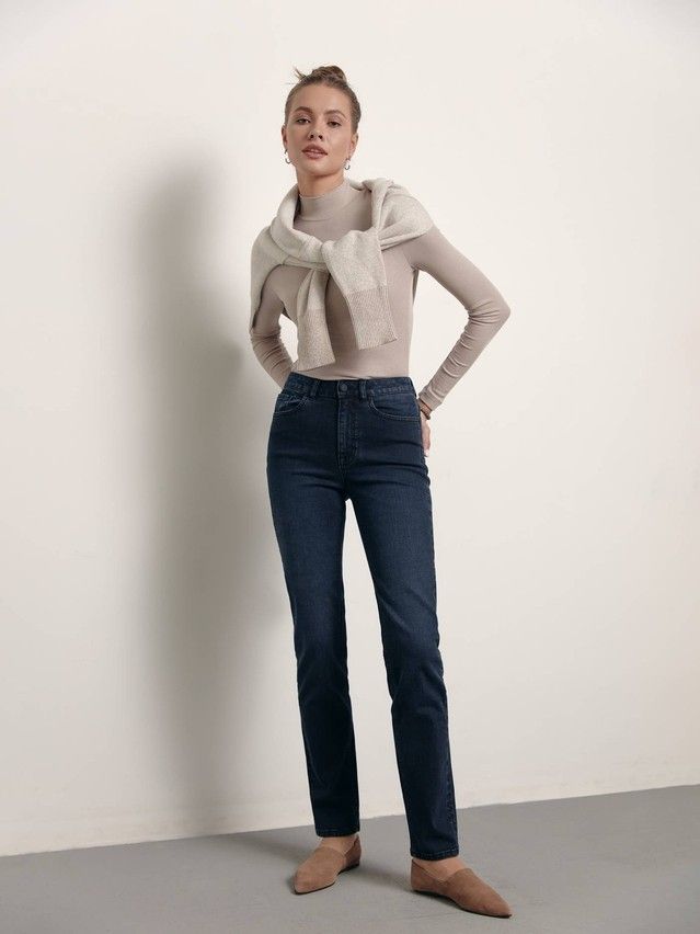 Denim trousers CONTE ELEGANT CON-377, s.170-102, blue black - 2