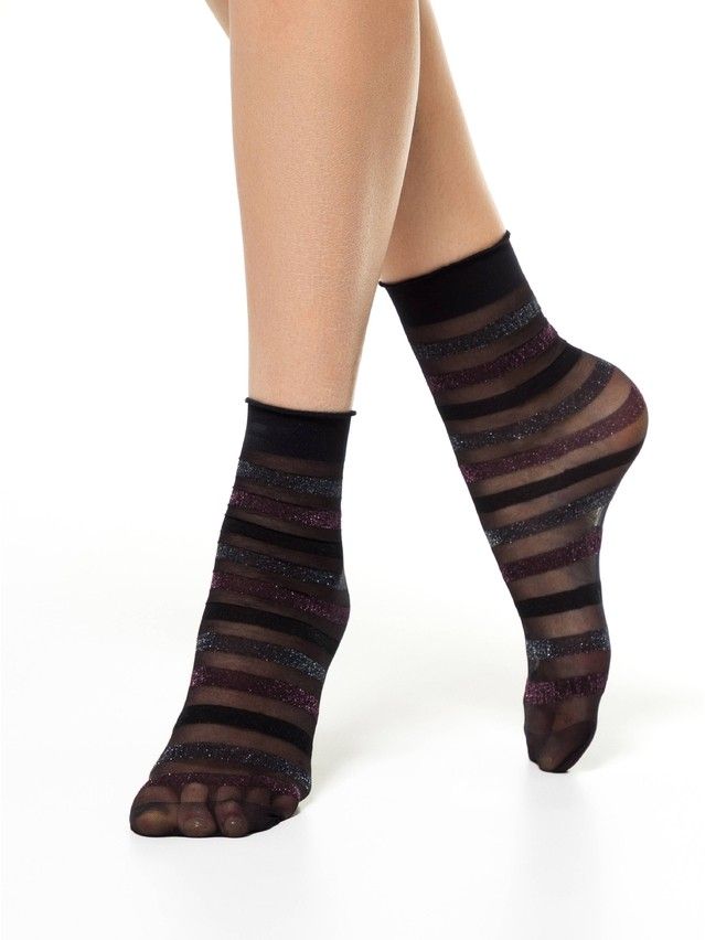 Women's socks CONTE ELEGANT FANTASY, s.23-25, nero - 1