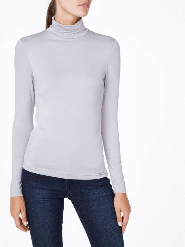 Women's polo neck shirt CONTE ELEGANT LD 820, s.170-92, fumo - 1