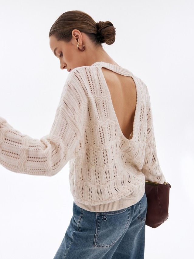 Women's pullover CONTE ELEGANT LDK2565, s.170-84, beige - 2