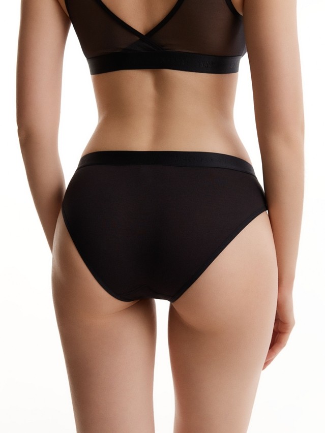 Women's panties CONTE DOUBLE LINES LB 3550, s.90, black - 2