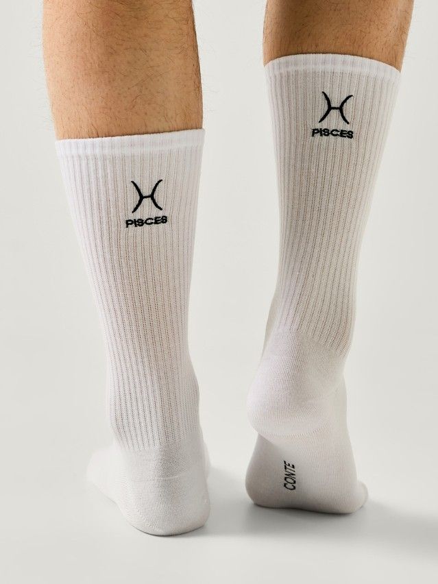 Men's socks CONTE, s.27-29, 635 white - 1