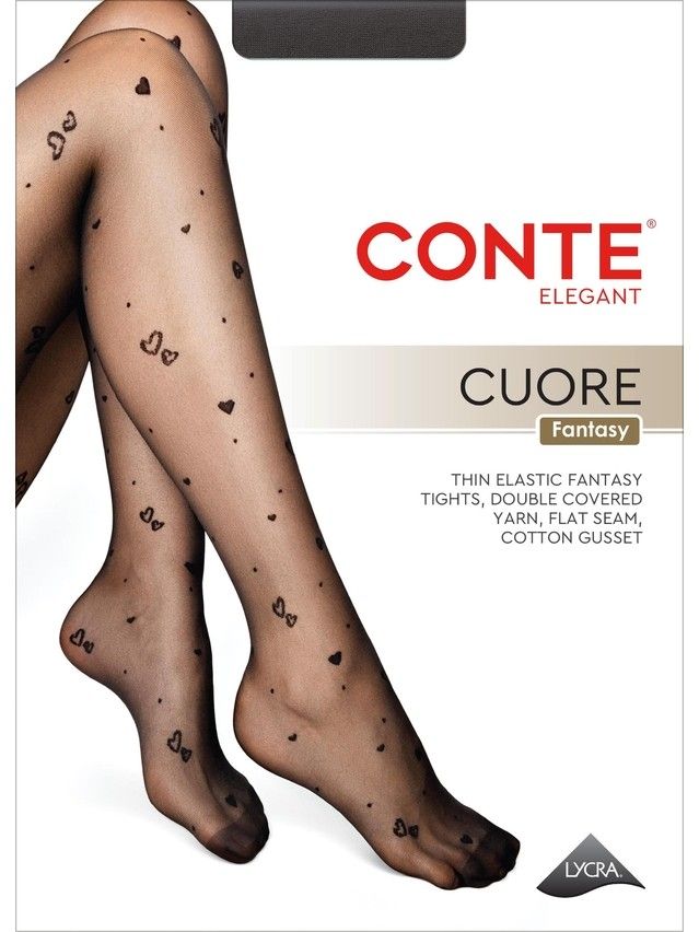 Women's tights CONTE ELEGANT CUORE, s.2, nero - 3