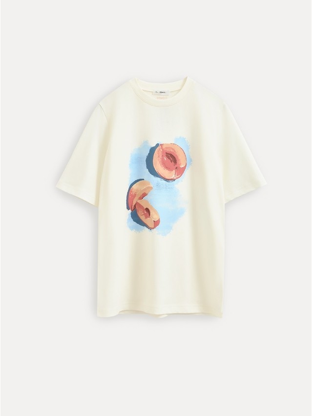 Women's polo neck shirt CONTE ELEGANT LD 3036, s.170-92, milk-peach - 5