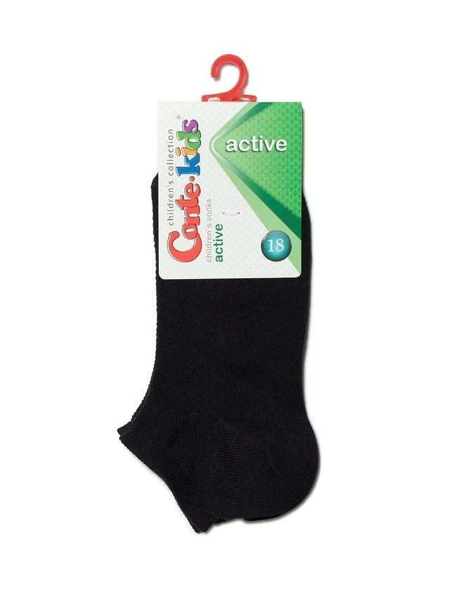 Children's socks ACTIVE (short) 19S-180SP, s. 21-23, 484 black - 2